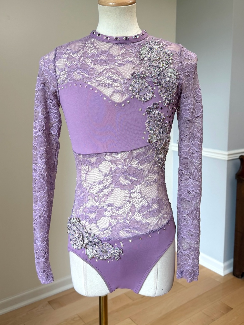 Lavender lace leotard